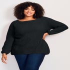 Waffle Stitch Pullover Sweater image number null