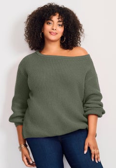 Waffle Stitch Pullover Sweater