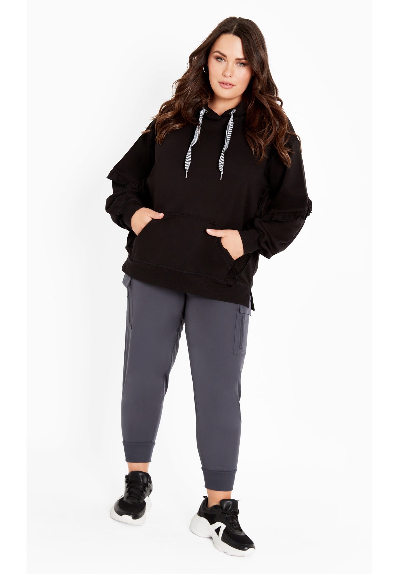 Frill Eggplant Hoodie image number 2