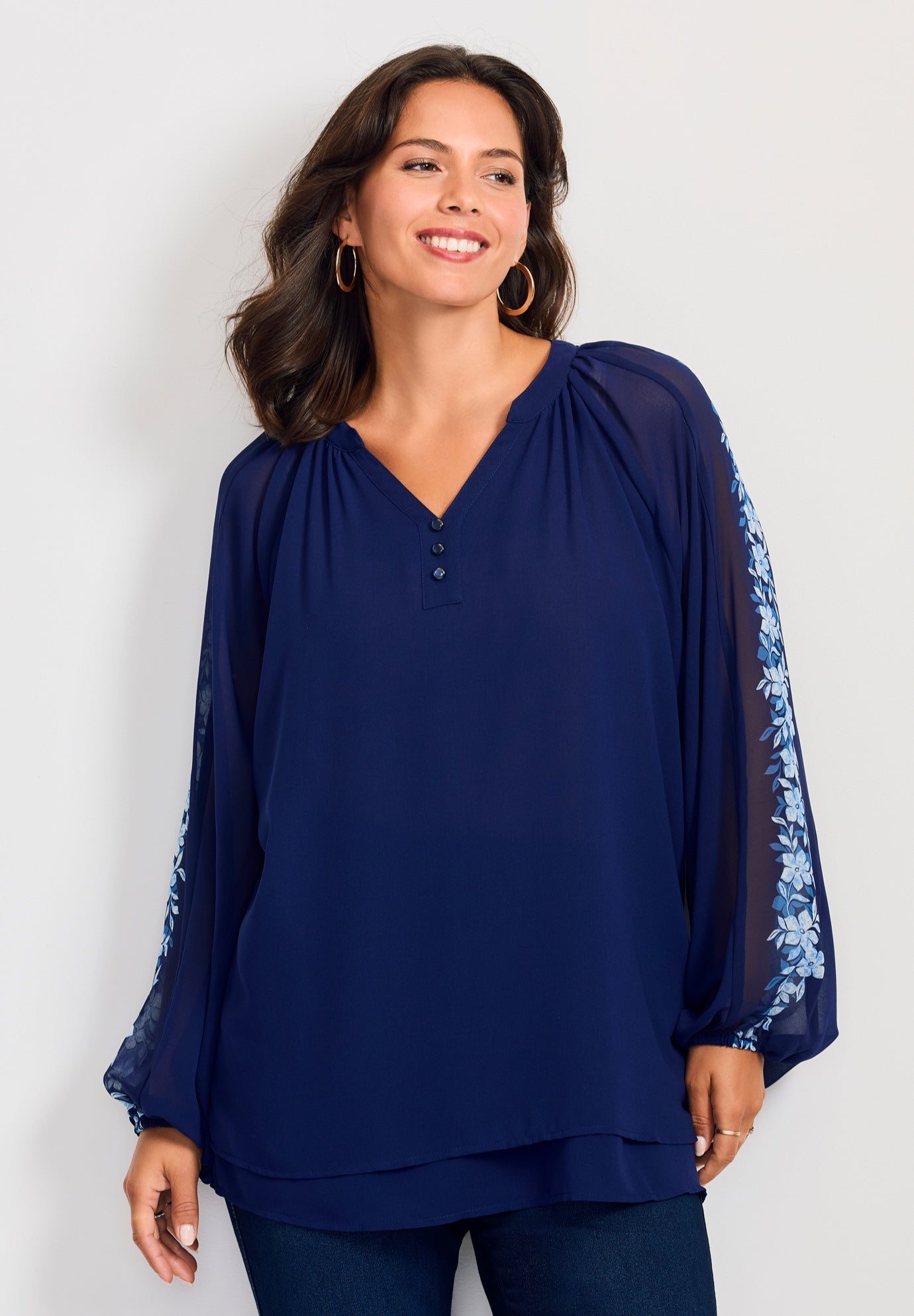 Double Layered Poet Blouse image number 1