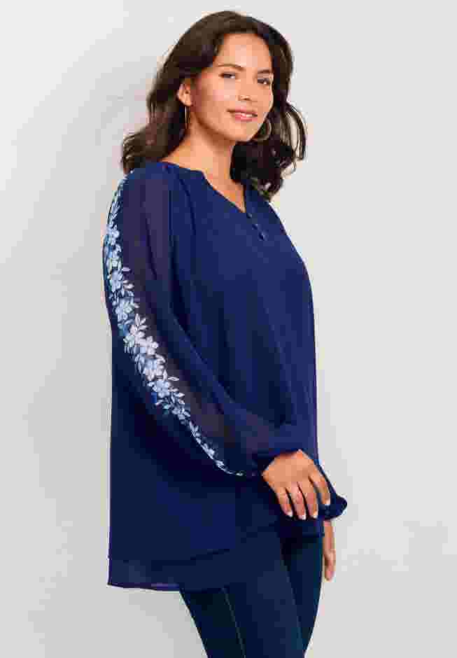 Double Layered Poet Blouse image number 2