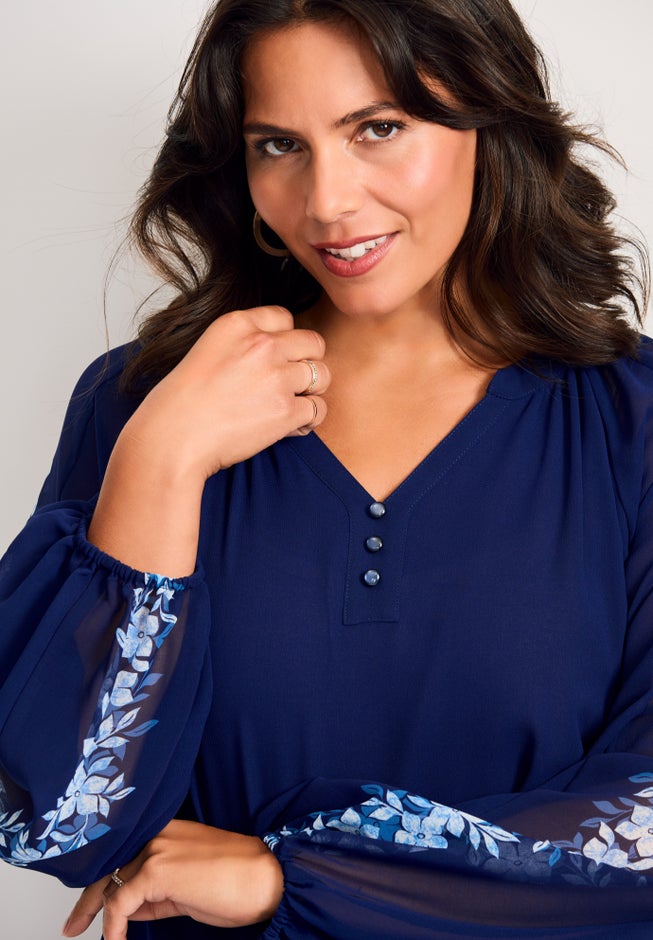 Double Layered Poet Blouse image number 3