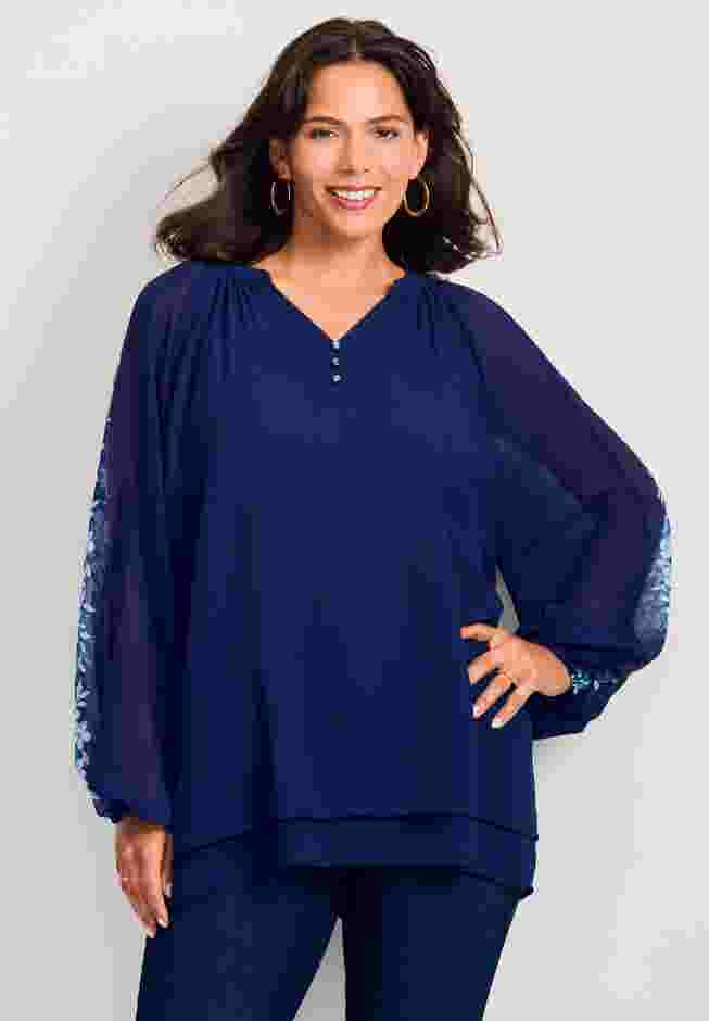Double Layered Poet Blouse image number 0