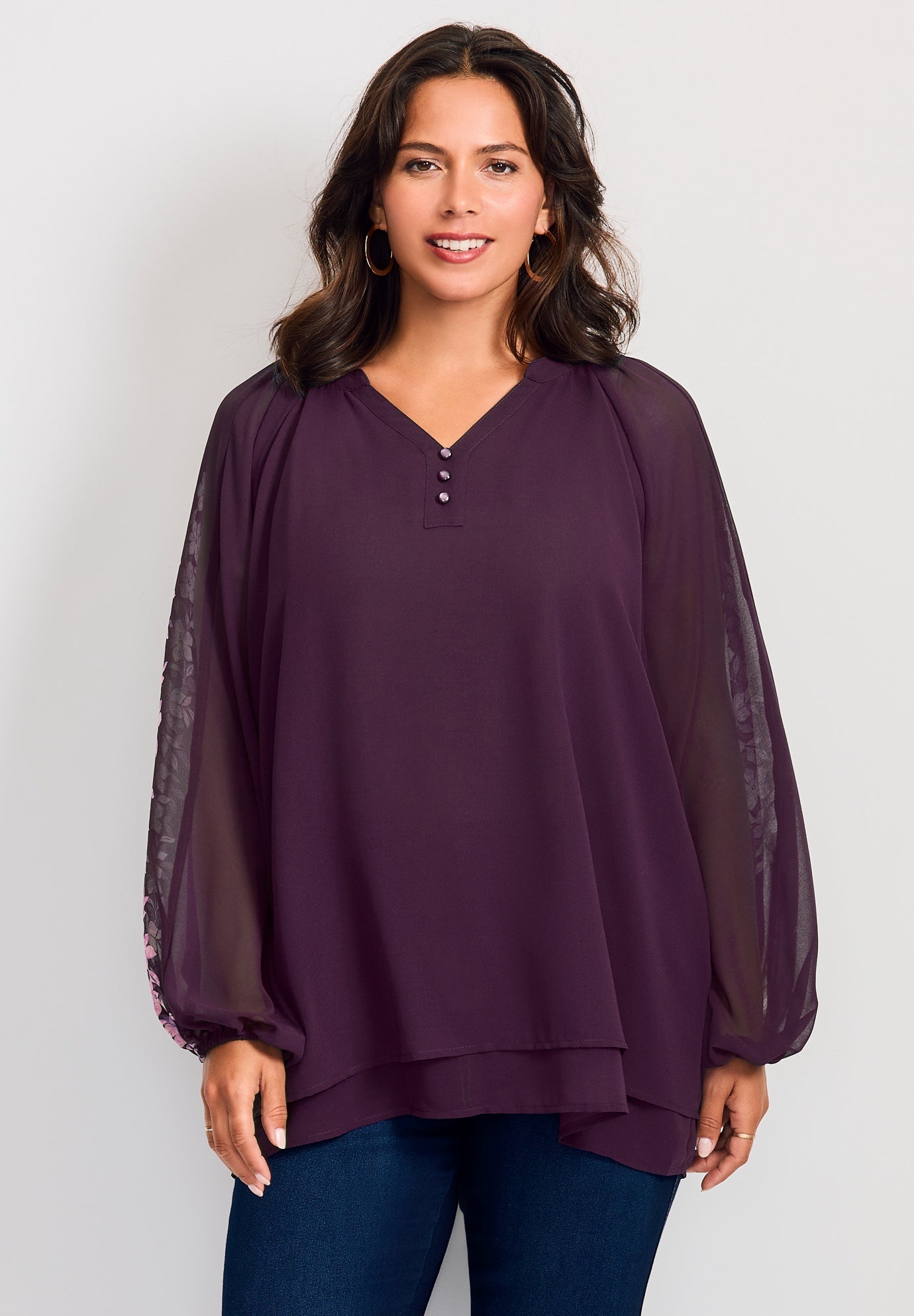 Double Layered Poet Blouse image number 1