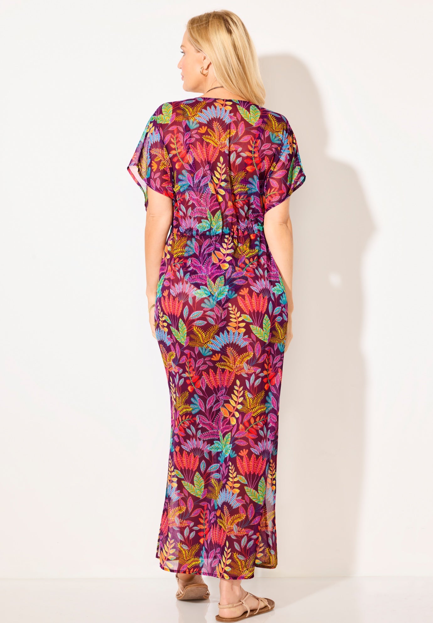  Open Front Tie-Waist Maxi Cover Up image number 1