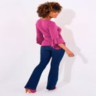 Stretch Knit Bell Sleeve Top image number null