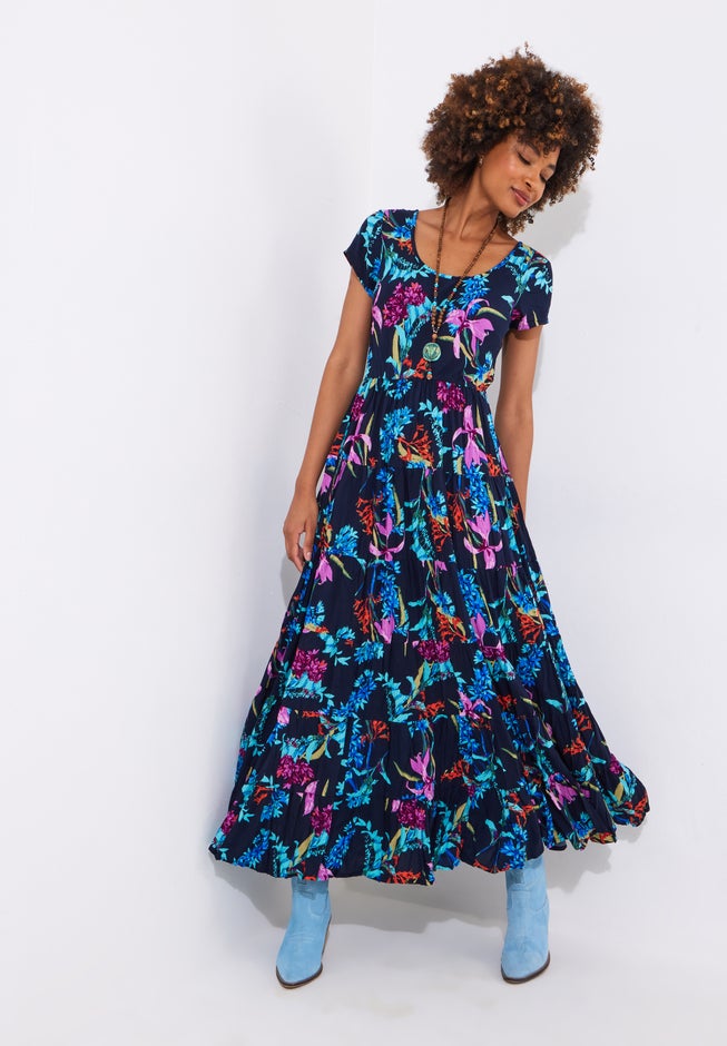 Short Sleeve Flowy Maxi Dress image number 1