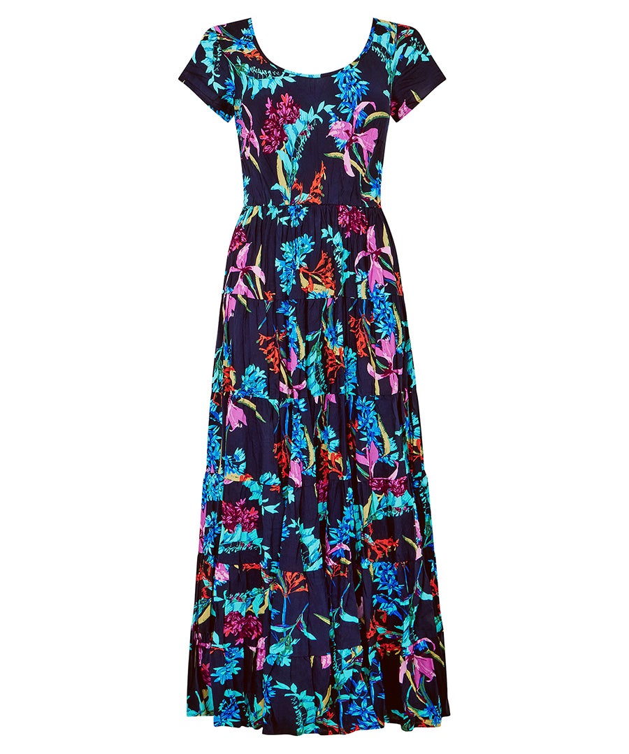 Short Sleeve Flowy Maxi Dress image number 2