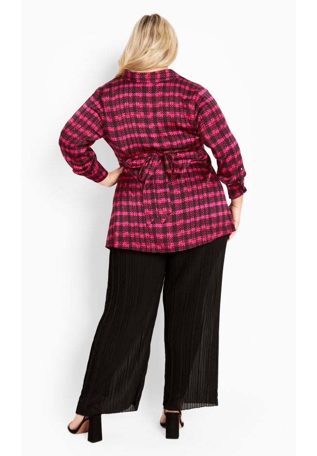 Eva Longline Gold Waist Belt Print Shirt image number 3