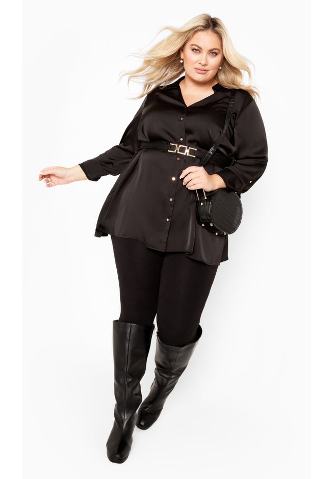 Eva Longline Gold Waist Belt Shirt image number null
