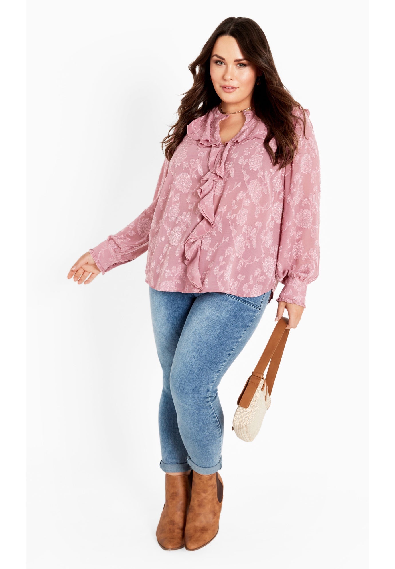 Blake Ruffle Neck Top image number 1