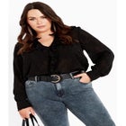 Blake Ruffle Neck Top image number null