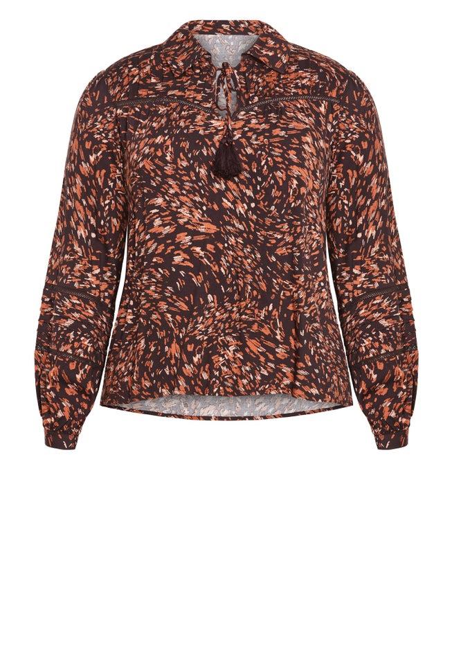 Lucia Tiered Crochet Tassel Top image number 5