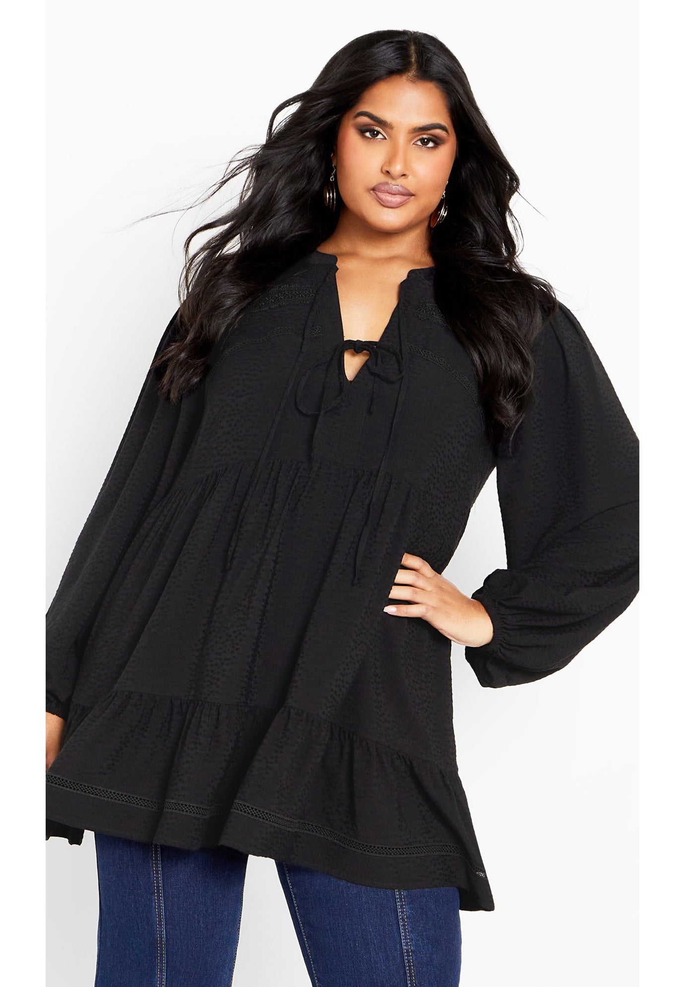 Brielle Embroidered Tunic Dress image number 0