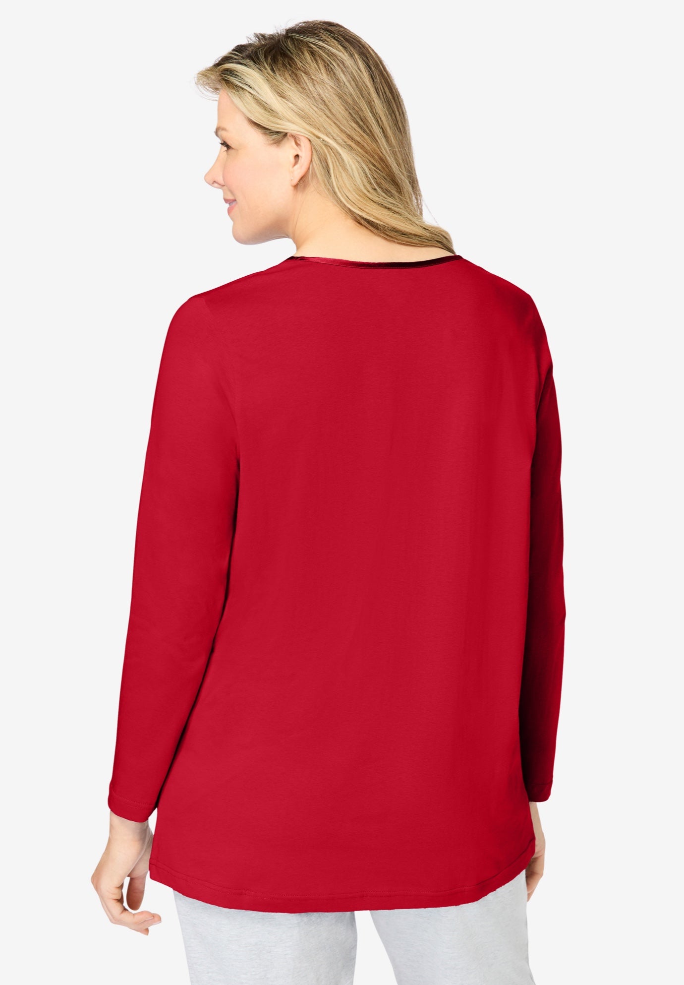 Satin Trim Sleep Tee image number 1