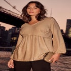Peplum Shimmer Top image number null