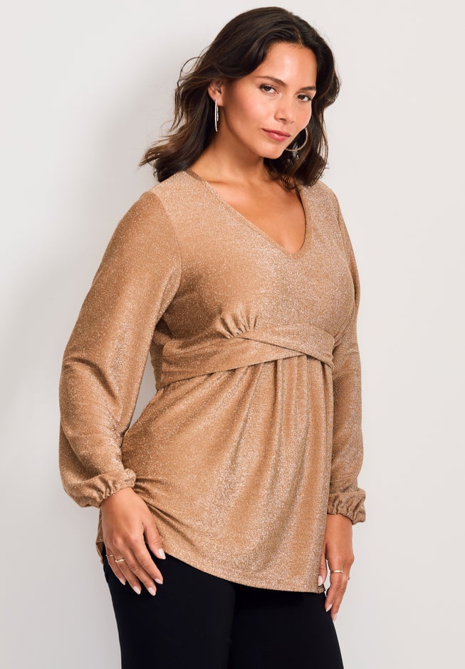 Peplum Shimmer Top image number 4