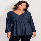 Peplum Shimmer Top image number null