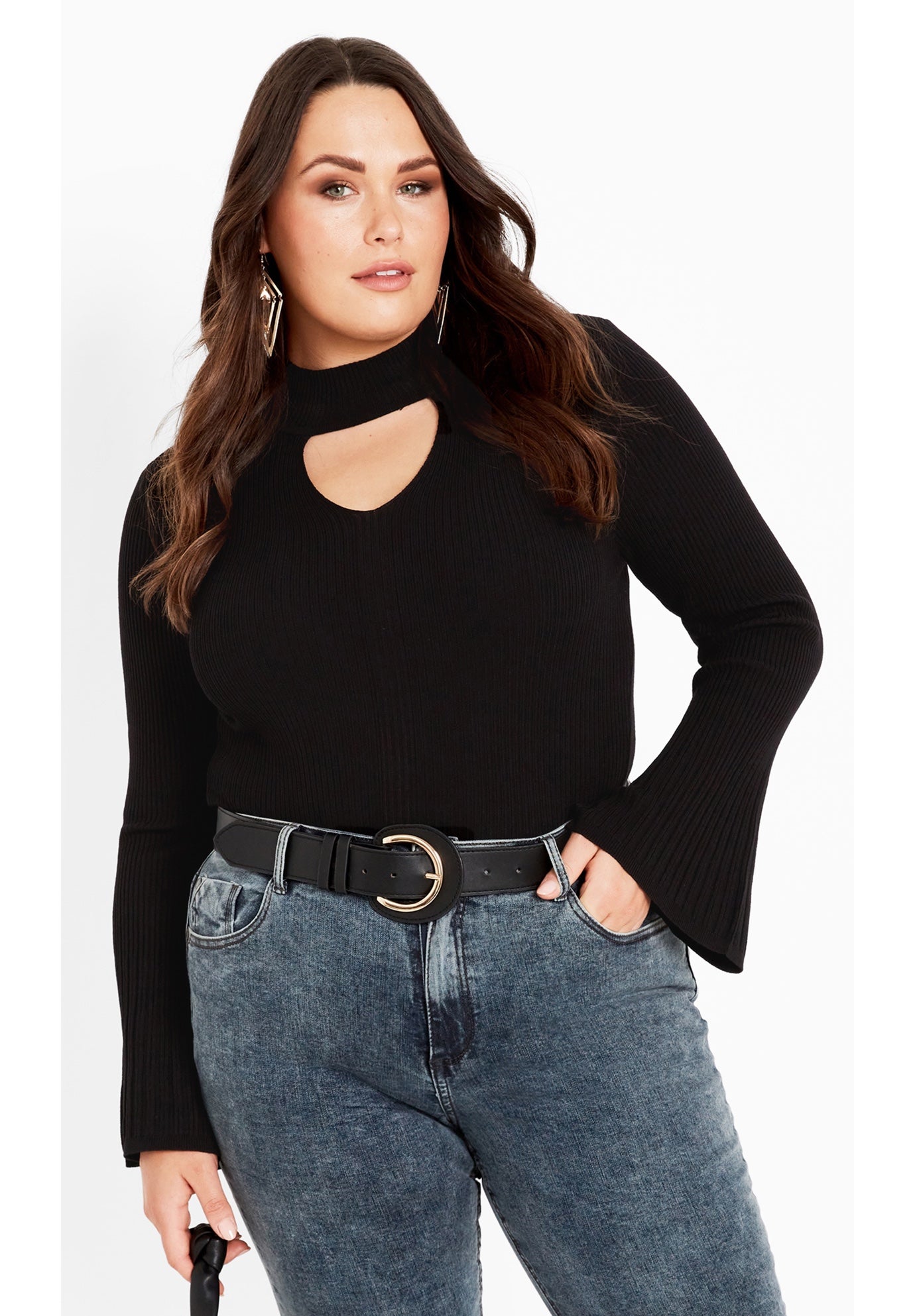 Zoe Ribbed Knit Sweater image number 0