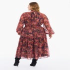 Mock-Neck Chiffon Midi Dress image number 1
