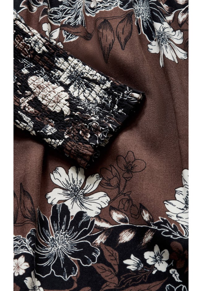 Cassia Puff Sleeves Ruffle Placement Dress image number 5