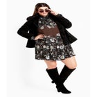 Cassia Puff Sleeves Ruffle Placement Dress image number null