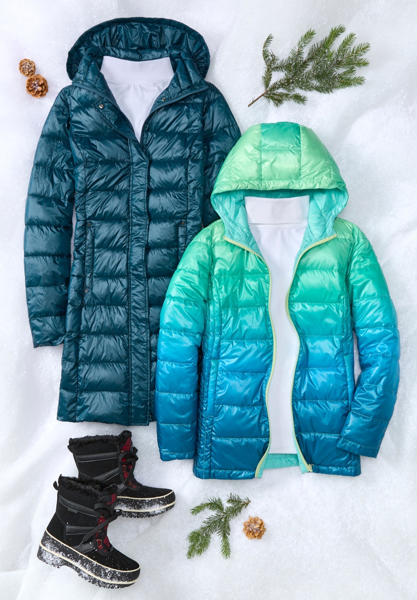 Long Packable Puffer Jacket image number 5