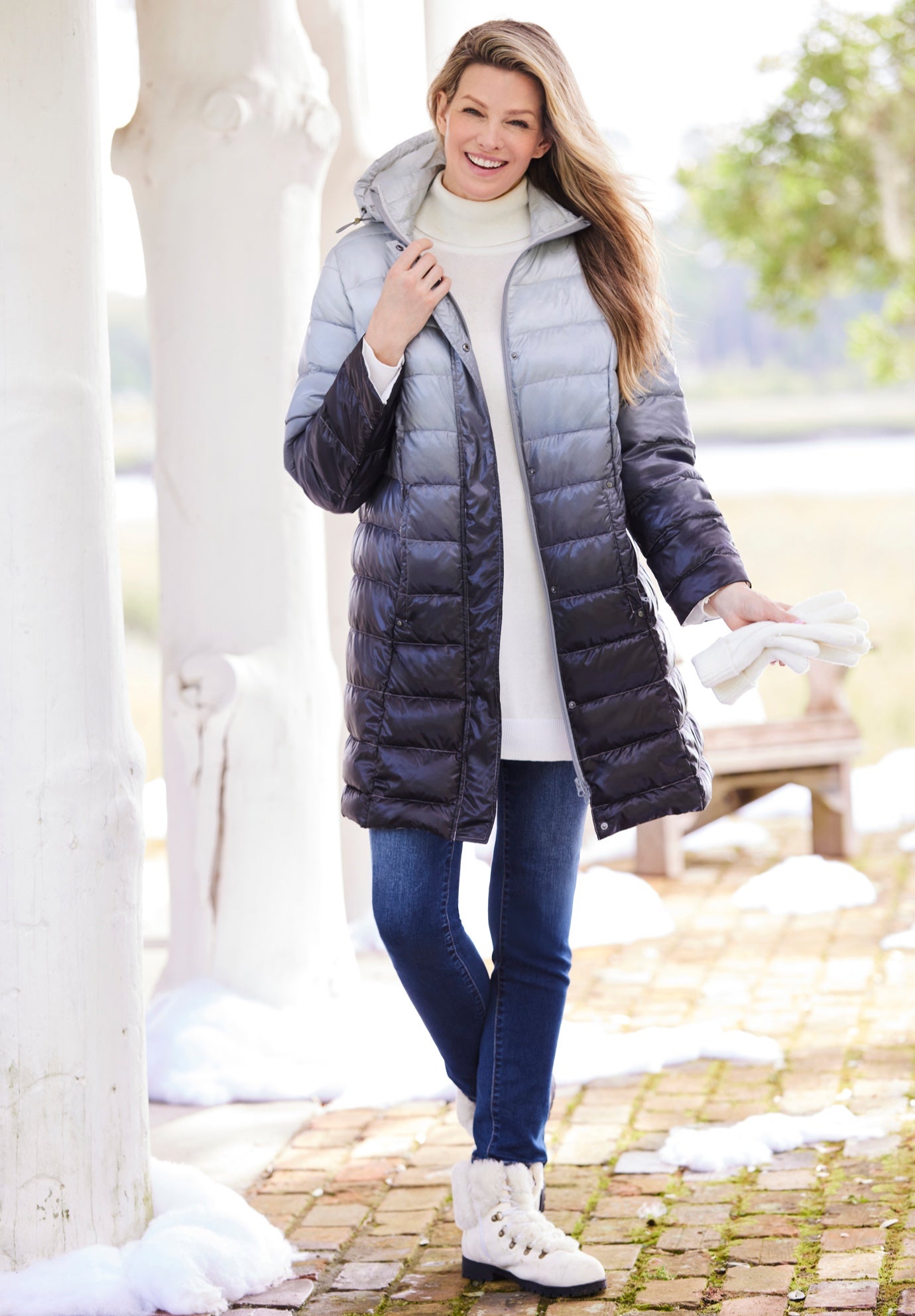 Long Packable Puffer Jacket image number 5
