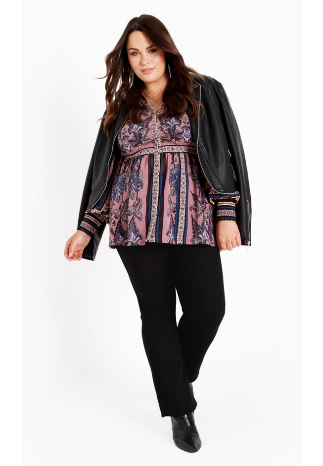 Serene Long Sleeve Placement Top image number 2