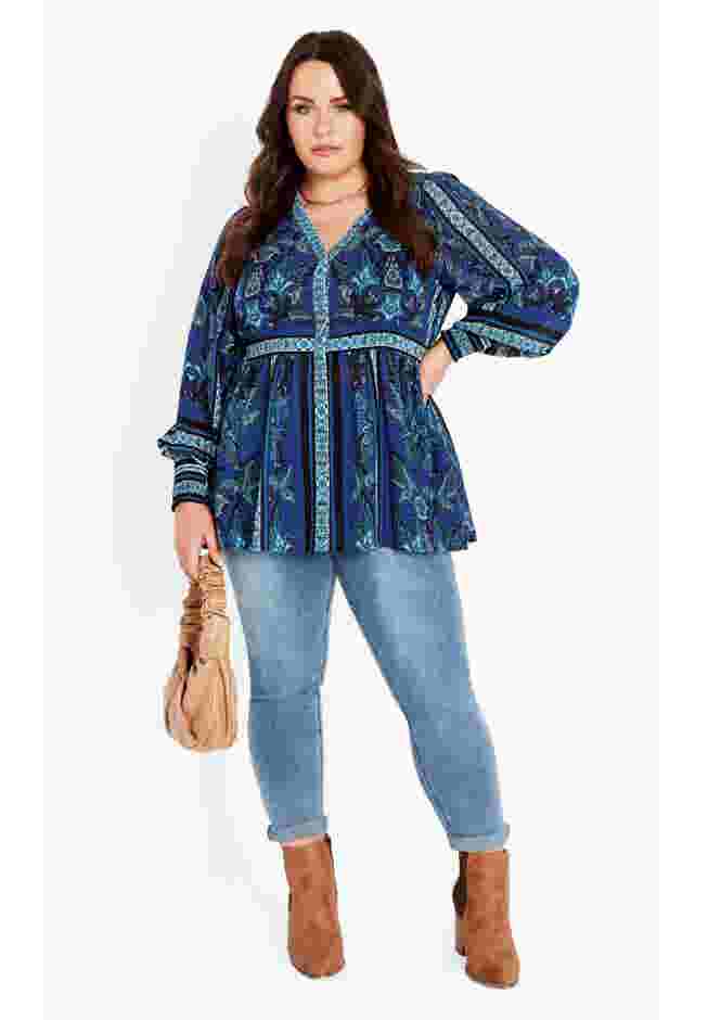 Serene Long Sleeve Placement Top image number 1
