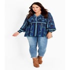 Serene Long Sleeve Placement Top image number 2