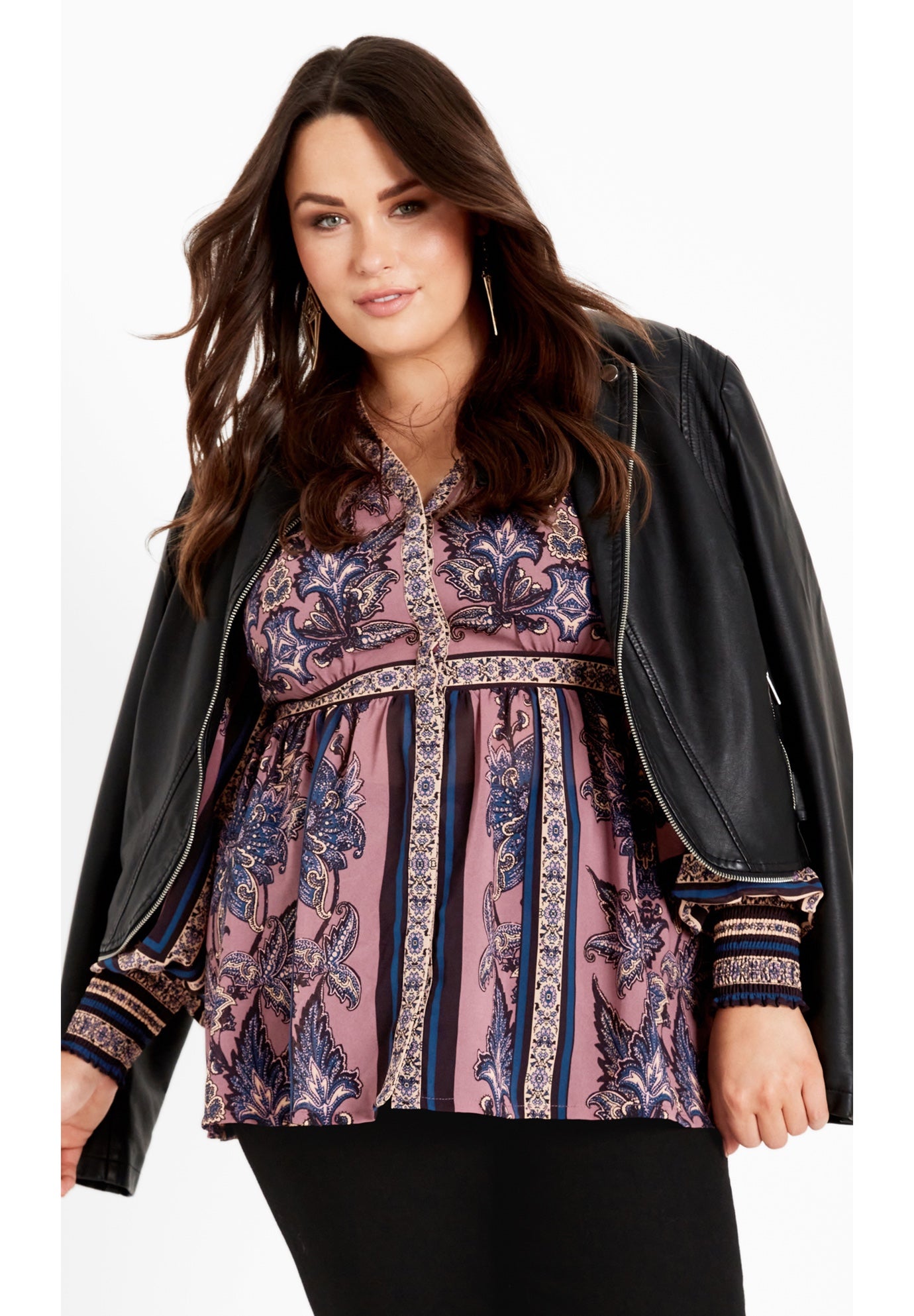 Serene Long Sleeve Placement Top image number 1