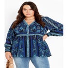 Serene Long Sleeve Placement Top image number 0