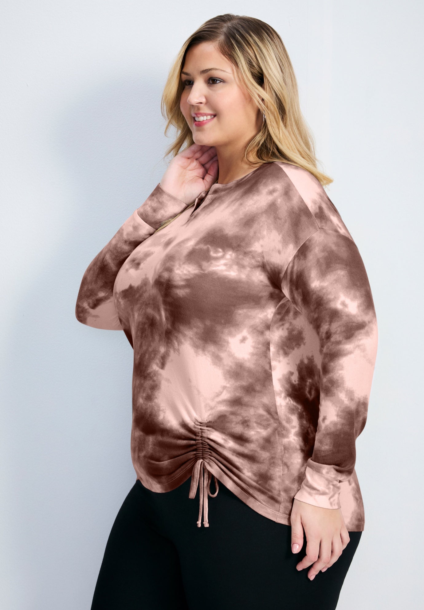 Skylar Tie Dye Hacci Top image number 2