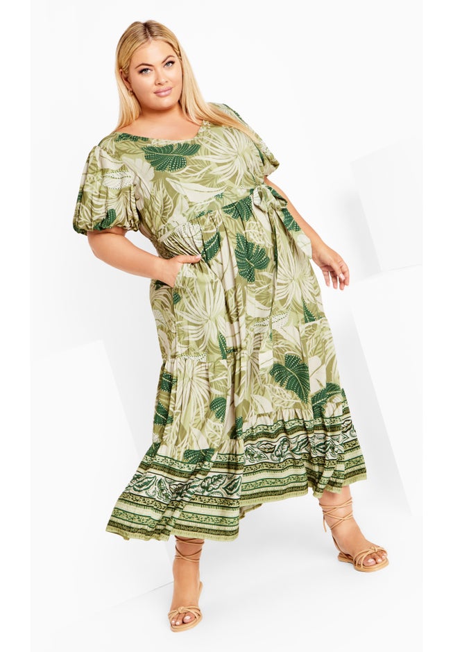 Raina Border Maxi Dress image number null