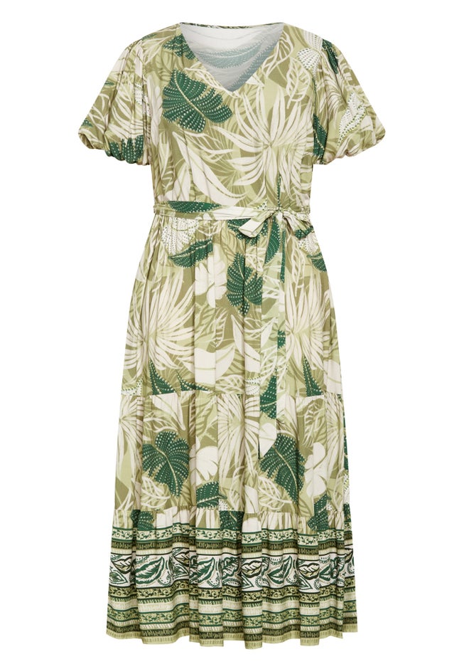 Raina Border Maxi Dress image number null