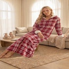 Sherpa-Lined Long Hooded Robe image number 6