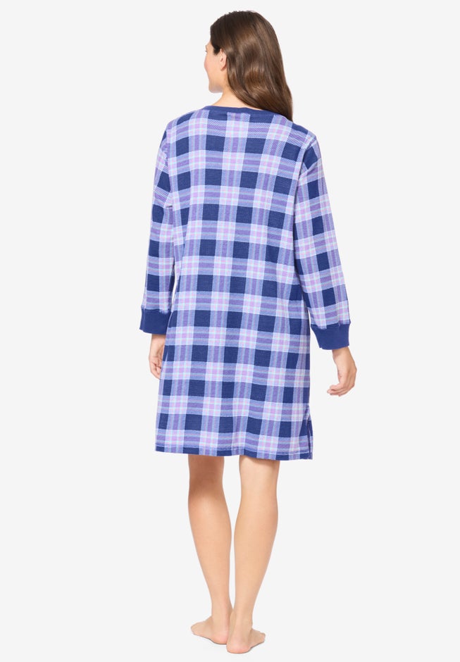 Thermal Henley Sleepshirt  image number 1