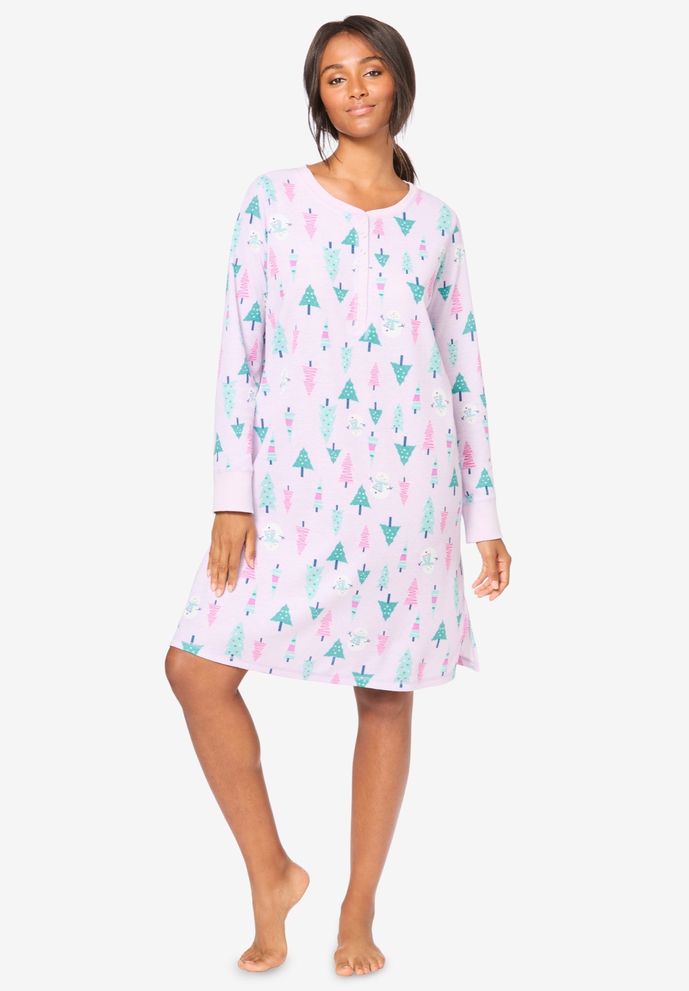 Thermal Henley Sleepshirt  image number 0