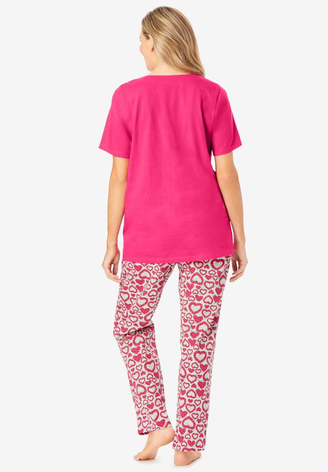 Embroidered Short-Sleeve Sleep Top image number 1