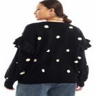 Ruffle-Sleeve Cardigan image number null