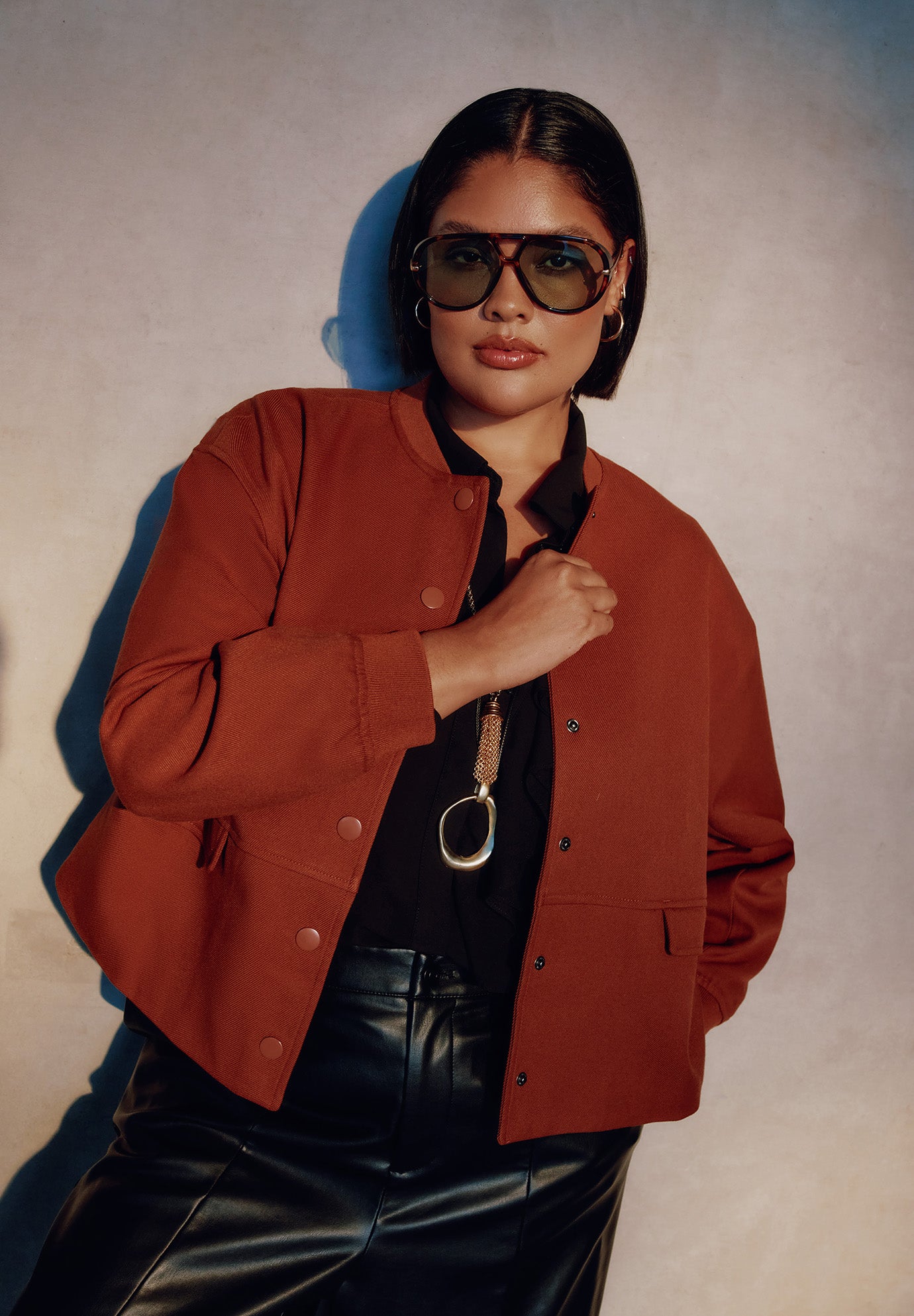 Cropped Bomber Jacket image number 0