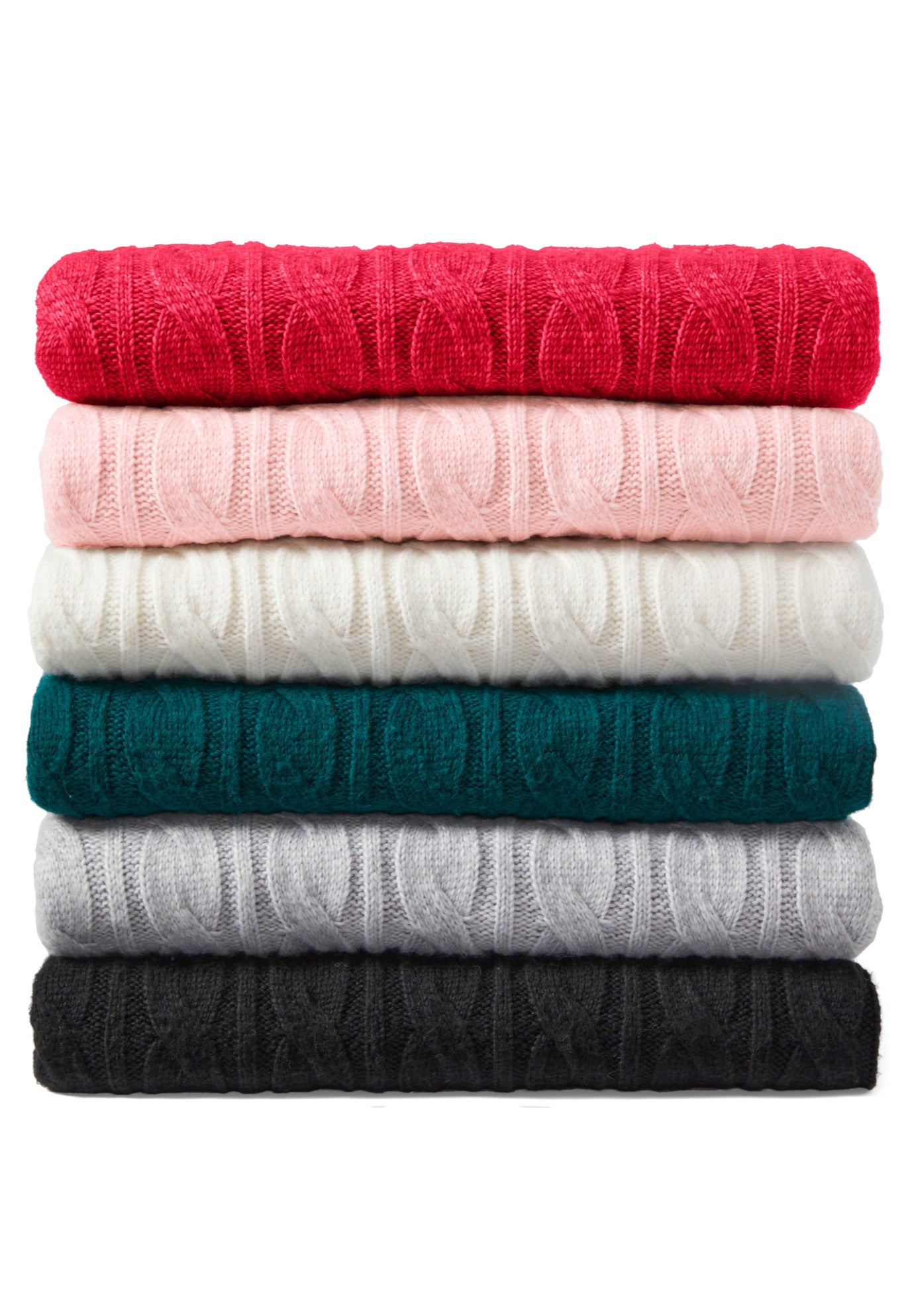 Plus Size Cozy Cable Crewneck Sweater image number 1