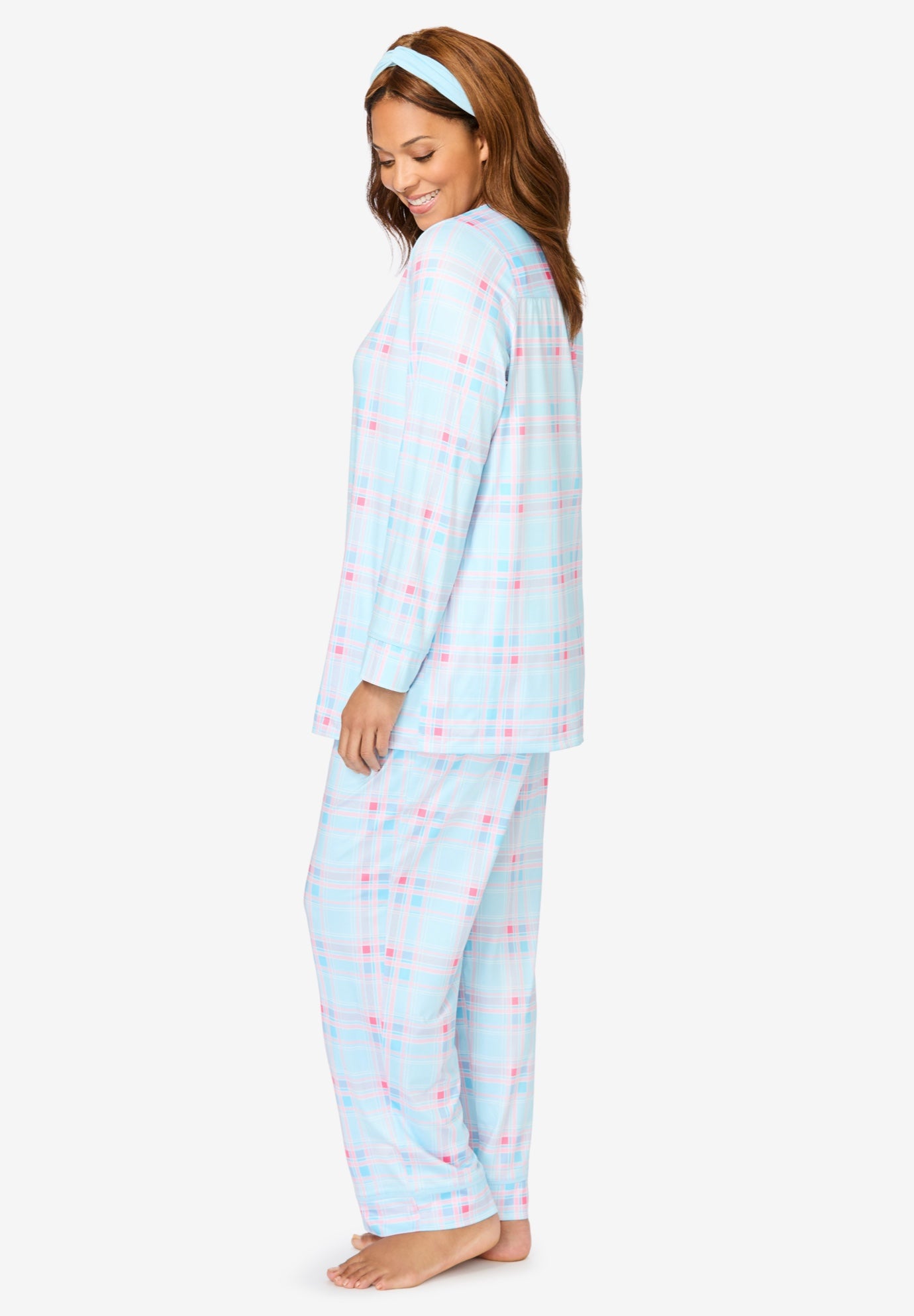 Dreams & Co.® V-Neck Pajama & Headband Set image number 2