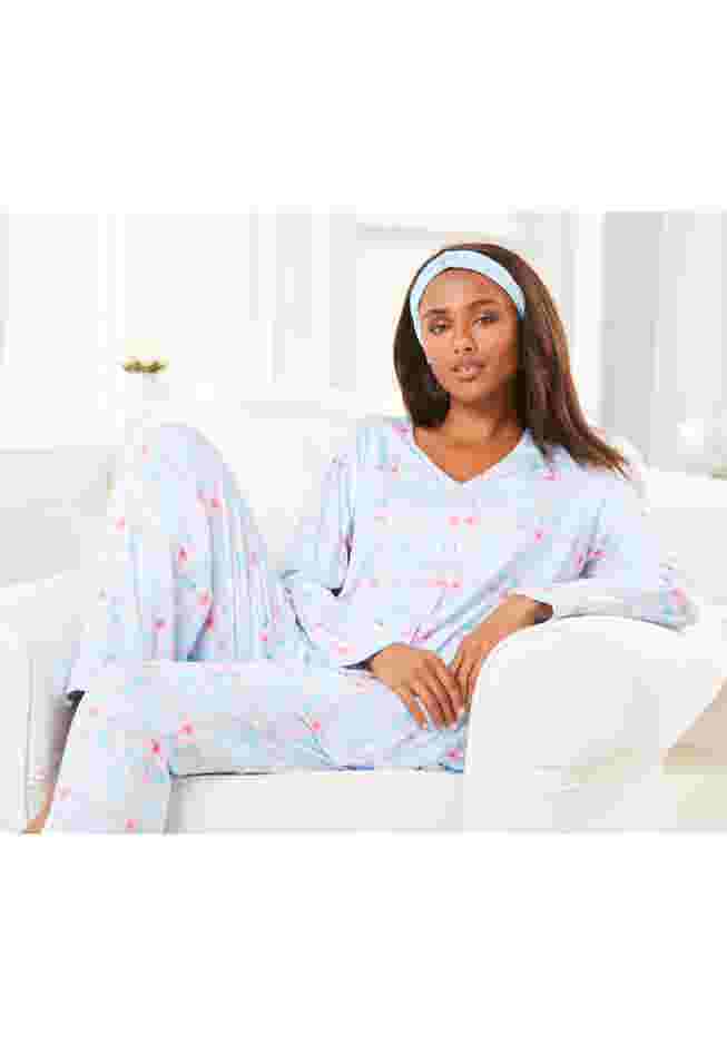 Dreams & Co.® V-Neck Pajama & Headband Set image number 5