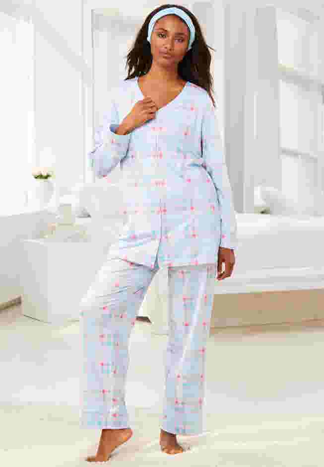Dreams & Co.® V-Neck Pajama & Headband Set image number 0
