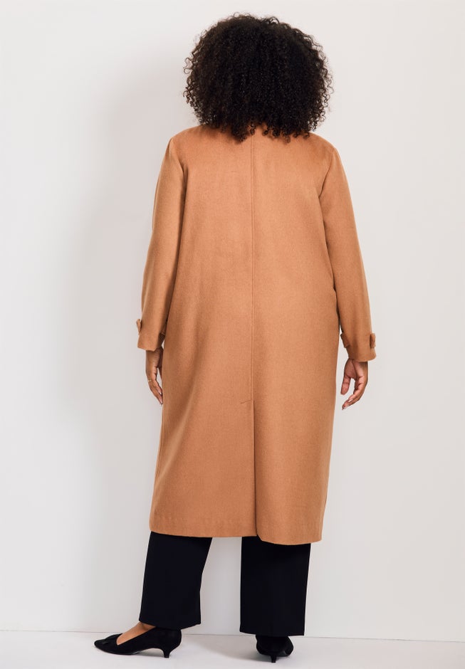 Funnel Neck Long Coat image number 2