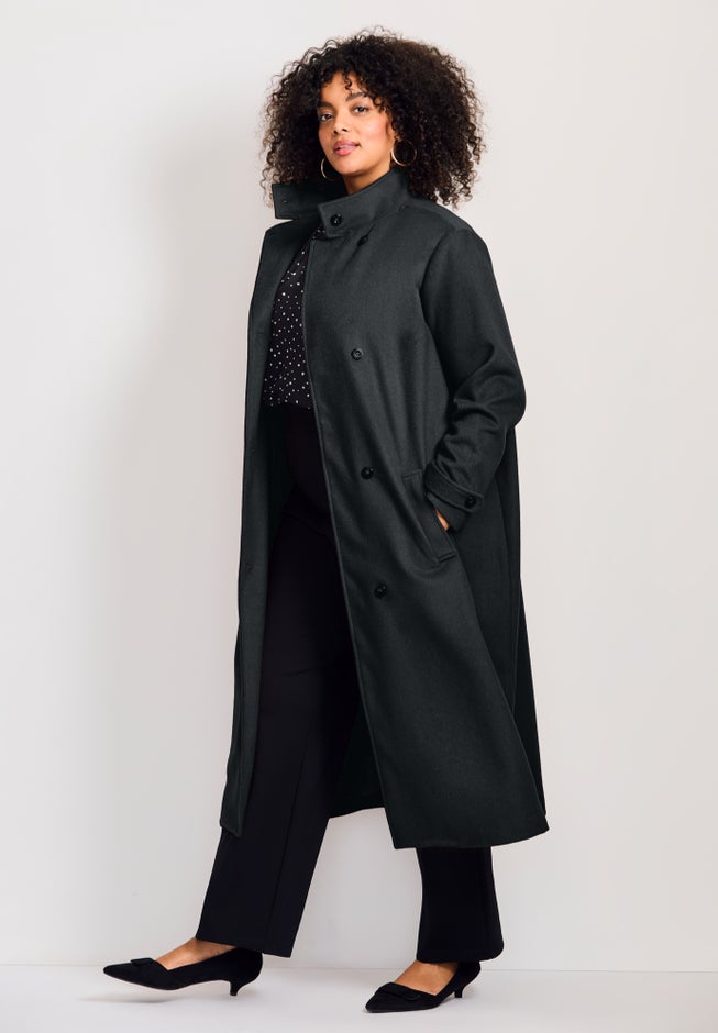 Funnel Neck Long Coat image number 2