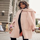 Detachable Fringe Scarf Coat image number null