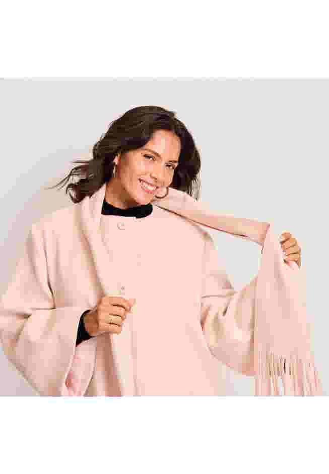 Detachable Fringe Scarf Coat image number 2